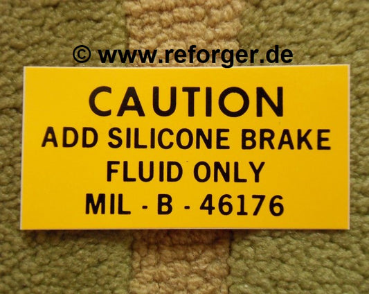 Decal, SILICONE Brake Fluid
