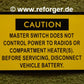 Decal, Military Vehicle Master Switch