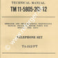 Manual U.S. Army Telephone TM 11-5805-201-12