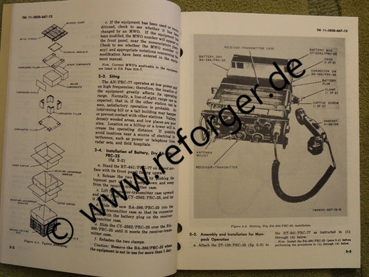 PRC-77 Radio Manual Bediener Handbuch TM 11-5820-667-12