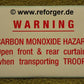 Warnhinweis Carbon Monoxide Military Truck REO M35