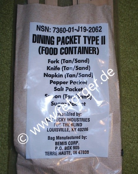 Military Dining Packet