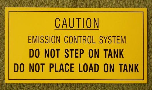 M151 Emission Control Fuel Tank Decal
