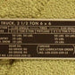 Reo M35 Vehicle Servicing Data Plate