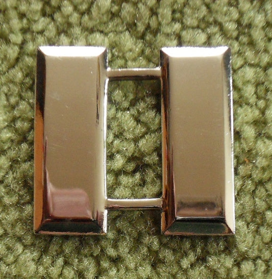 Polished Silver Military Captain Pin On Rank