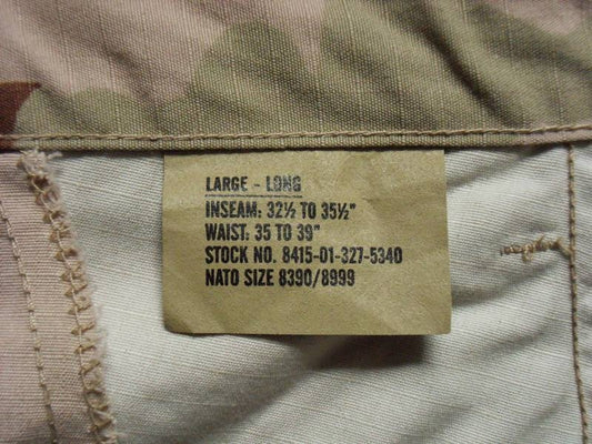 US Army 3-Color Desert DCU Trousers