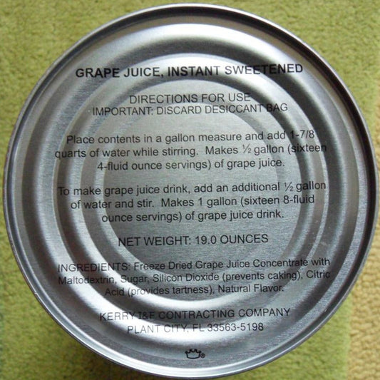 US Army Grape Juce Saft Konzentrat Getränke Pulver