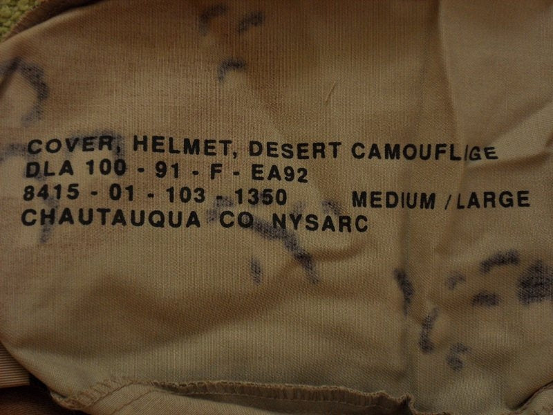 PASGT US Desert Six Color Helmet Cover