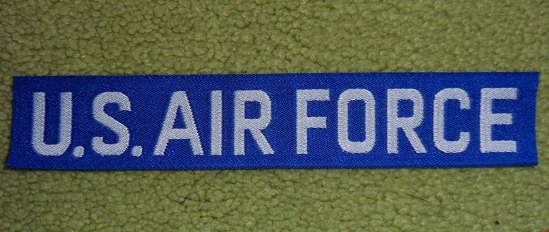 U.S. Air Force Schriftzug Blau Gewebt