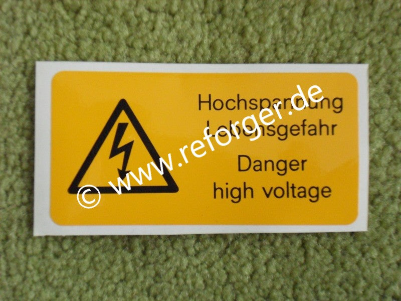 Warnschild Danger High Voltage Hochspannung
