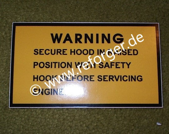 Sticker Secure Engine Hood Mutt M151