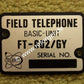 FT-602/GY Field Telephone Identification Plate