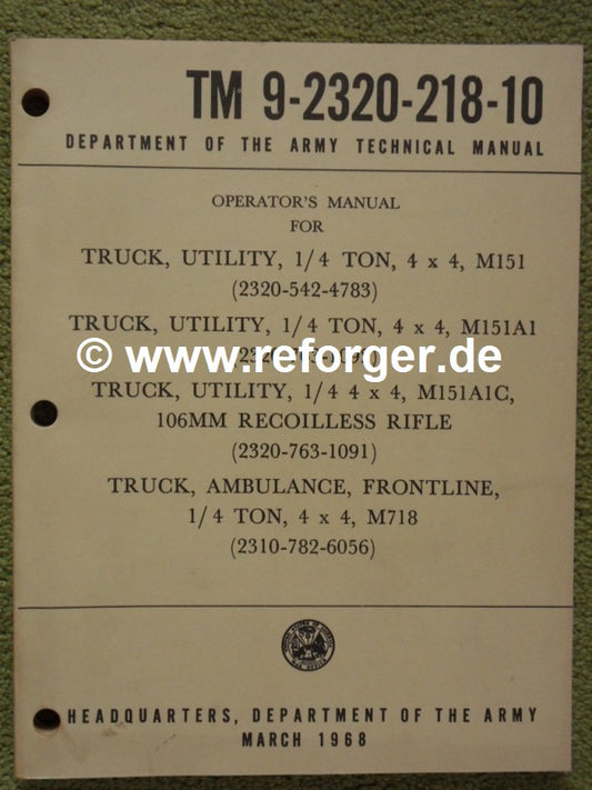M151 Operators Manual