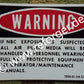 NBC Exposure M-Series Warning Sticker
