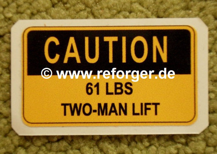 RT-524 Funkgerät "Two Man Lift" Aufkleber