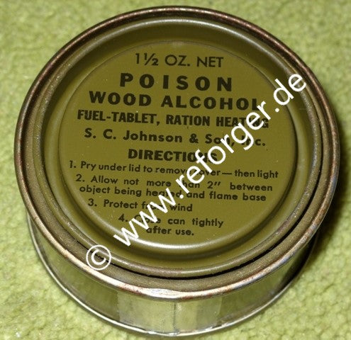 US Army Dry Fuel - Wood Alcohol Fuel Tablet