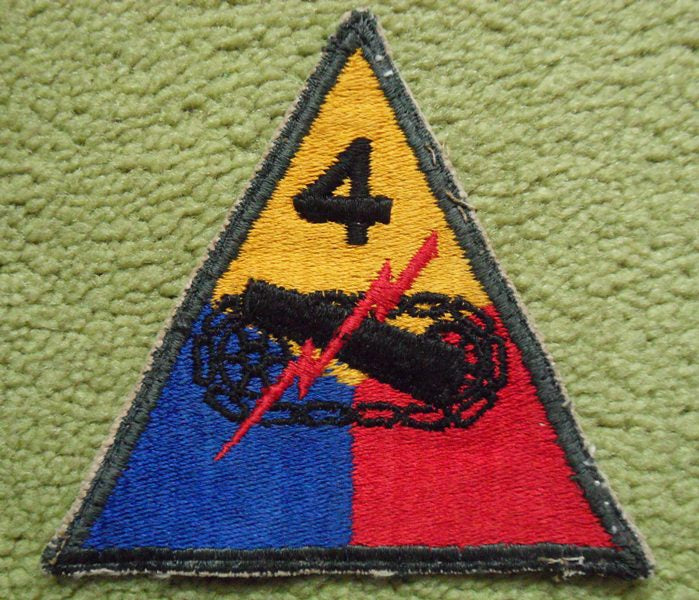 4th AD Armored Division Patch