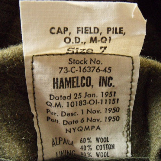 US Field Cap Pile M-1951 OD