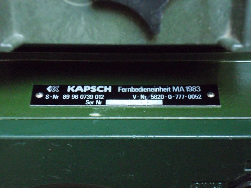 Kapsch Militär Funk Fernbedieneinheit MA-1983