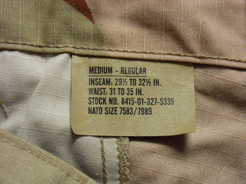 US Army DCU Desert Uniform Hose Medium