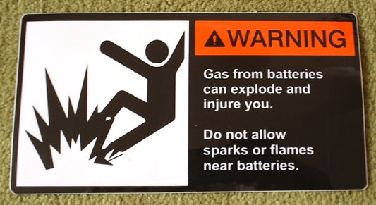 Decal, Battery Gases Warning