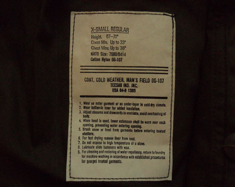 Jacket, M65 X-Small