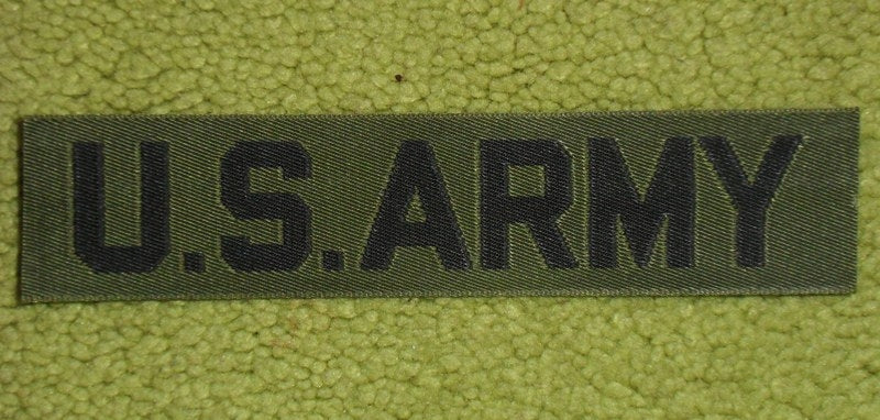 od green tape with lettering US Army