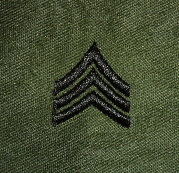 US Sergeant Badge Patch olive