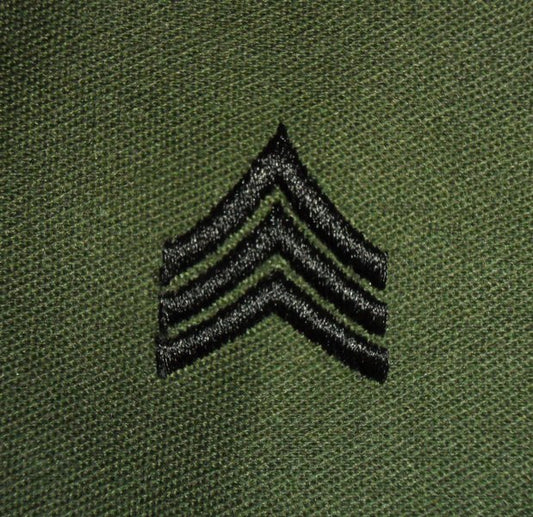 US Sergeant Abzeichen Aufnäher Oliv