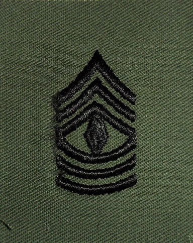 First Sergeant BDU Abzeichen in Oliv